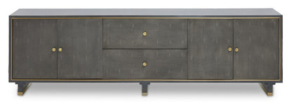Deskey Grey Shagreen Effect Media Unit