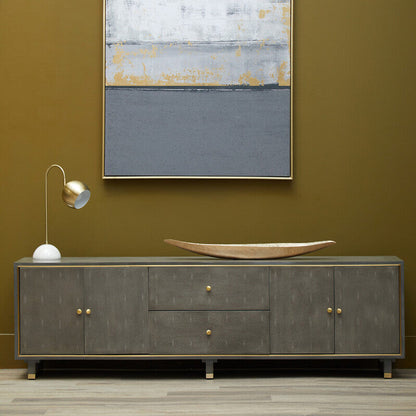 Deskey Grey Shagreen Effect Media Unit