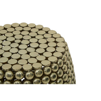Templar Gold Finish Stool and Side Table