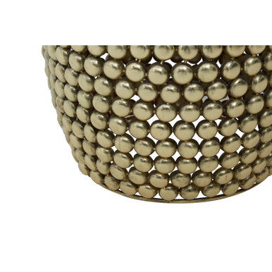 Templar Gold Finish Stool and Side Table