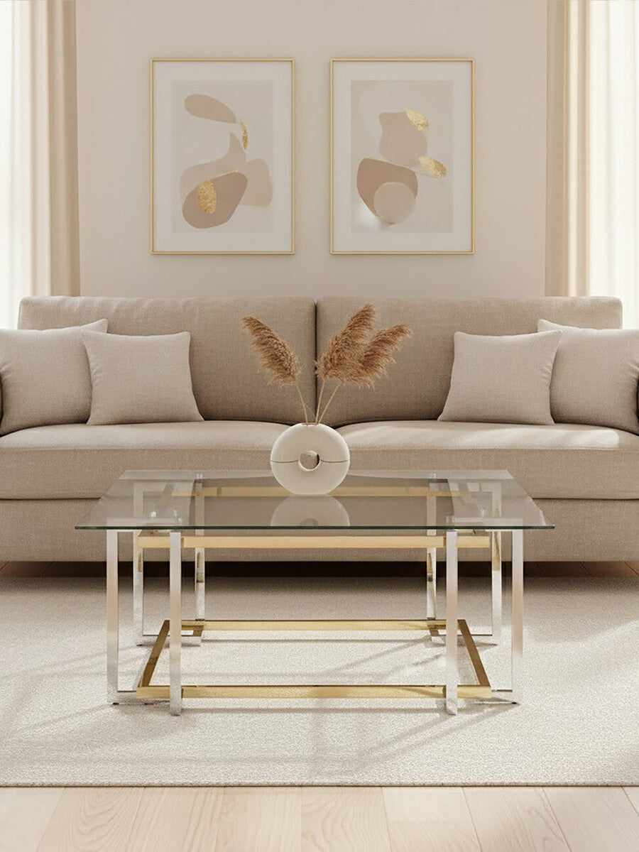 Elino Silver and Gold Coffee Table