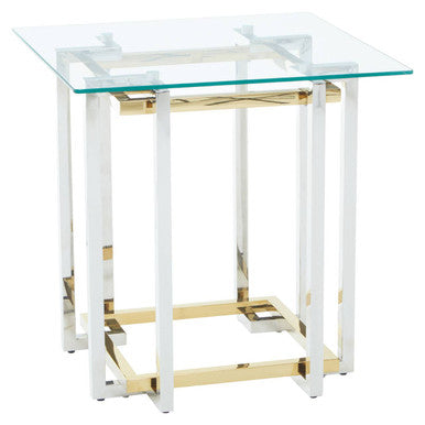 Elino Silver and Gold  Side Table