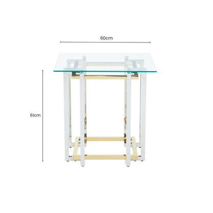 Elino Silver and Gold  Side Table