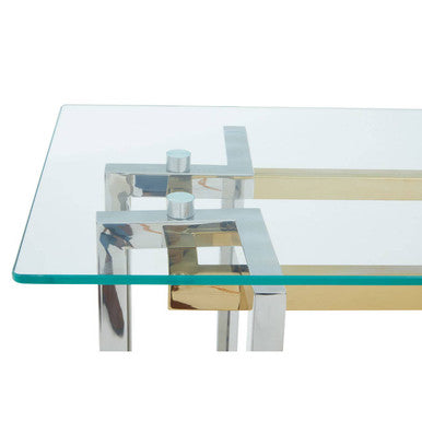 Elino Silver and Gold Console Table