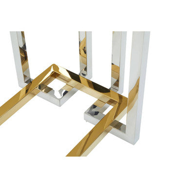 Elino Silver and Gold Console Table