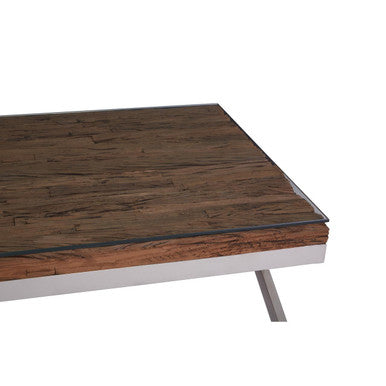 Kerala Natural Coffee Table With Cross Base