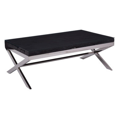 Kerala Black Coffee Table With Cross Base