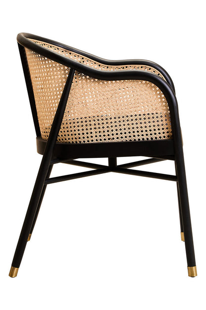 Rattan Chair with Black Seat | Corso