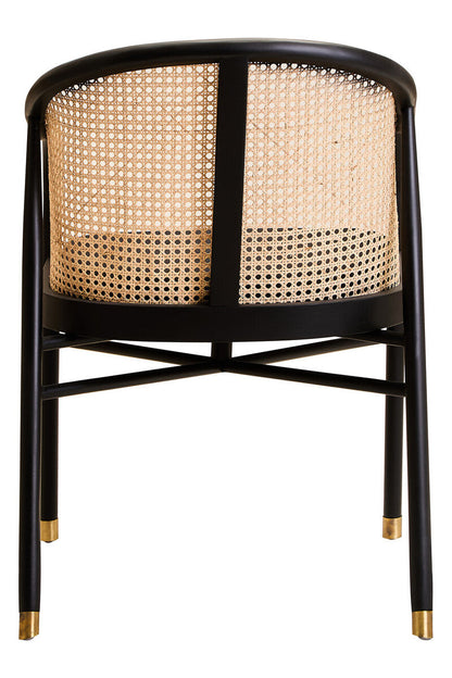 Rattan Chair with Black Seat | Corso