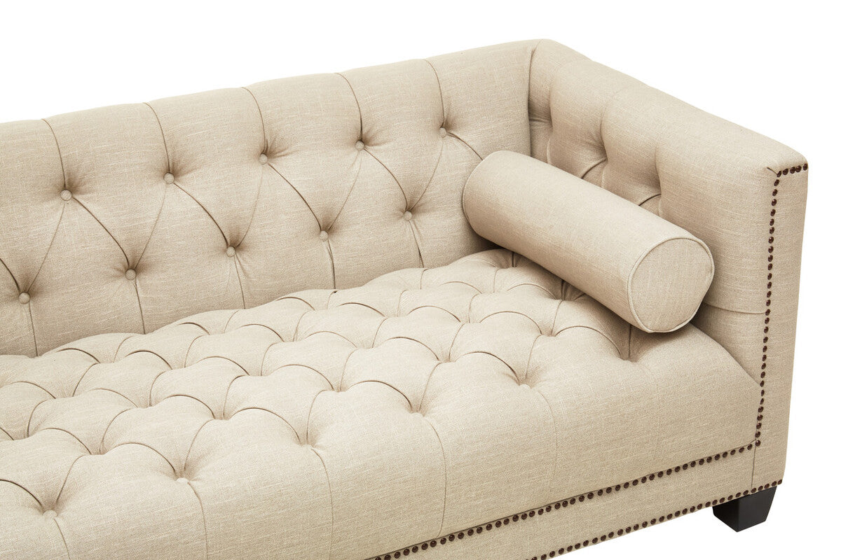 3 Seater Stone Fabric Sofa, Surina