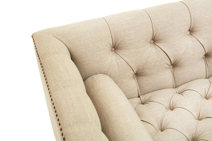 3 Seater Stone Fabric Sofa, Surina
