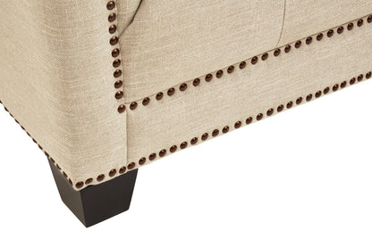 3 Seater Stone Fabric Sofa, Surina