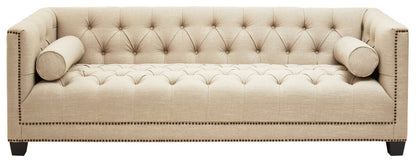 3 Seater Stone Fabric Sofa, Surina