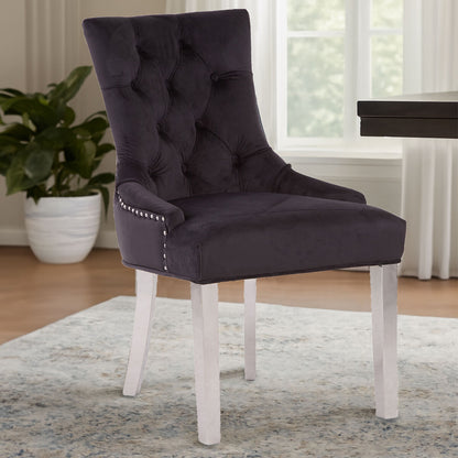 Richmond Black Velvet Dining Chair