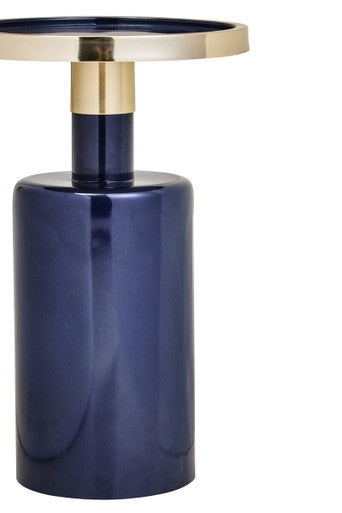 Elva Navy And Gold Side Table