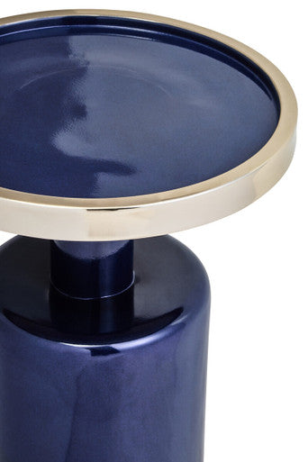 Elva Navy And Gold Side Table