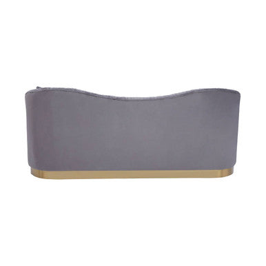 3 Seater Grey Pleated Velvet Sofa | Franza