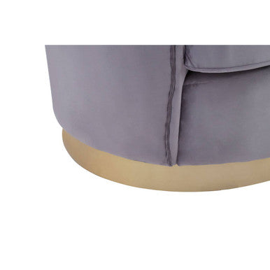 3 Seater Grey Pleated Velvet Sofa | Franza
