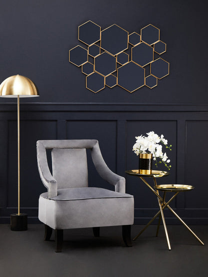 Faye Grey Velvet Chair