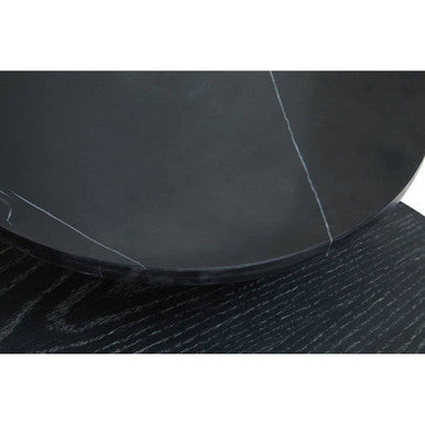 Serrano Black Oak Veneer and Marble Coffee Table