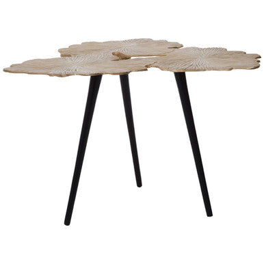 Prato Gingko Gold Top Large Side Table