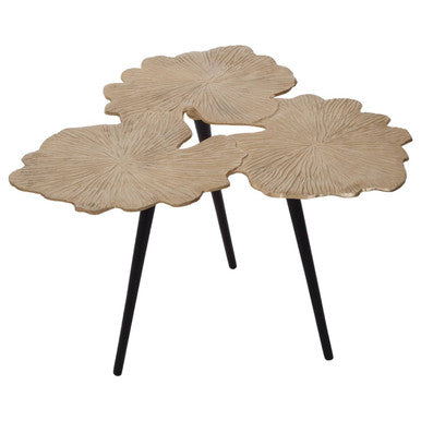 Prato Gingko Gold Top Large Side Table