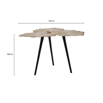 Prato Gingko Gold Top Large Side Table