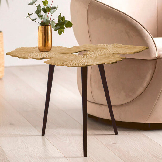 Prato Gingko Gold Top Large Side Table