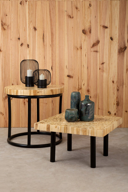 Malang Round Table With Iron Frame