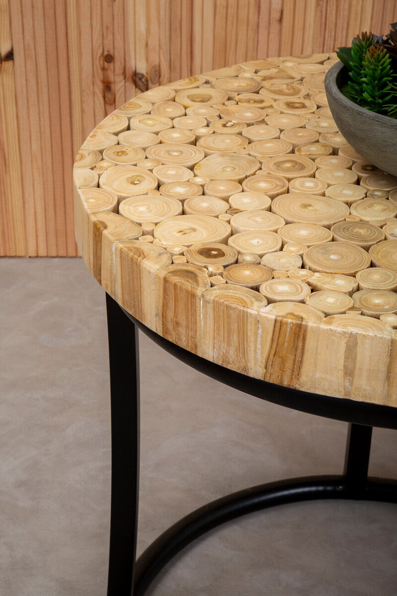 Malang Round Table With Iron Frame