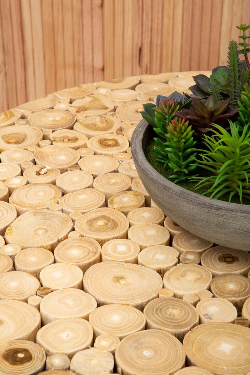 Malang Round Table With Iron Frame