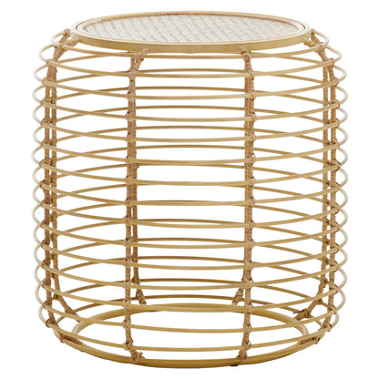 Trento Round Rattan Side Table