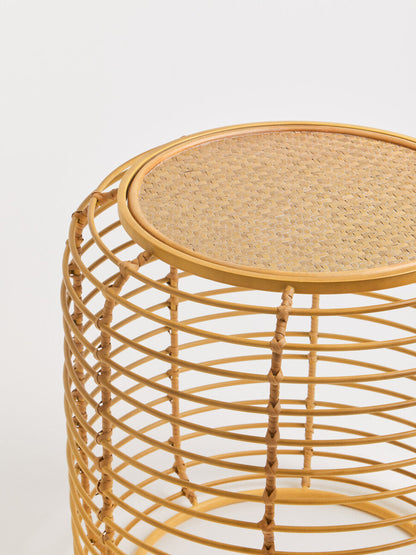 Trento Round Rattan Side Table