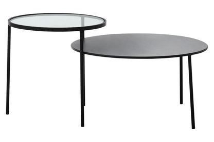 Trento Coffee Table With Glass And Metal Tops
