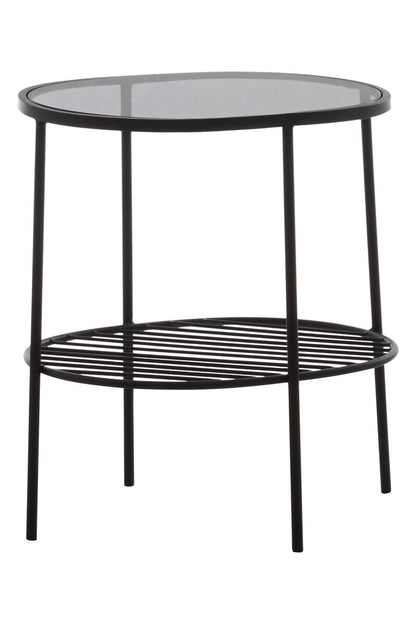 Trento Black Two Tier Side Table