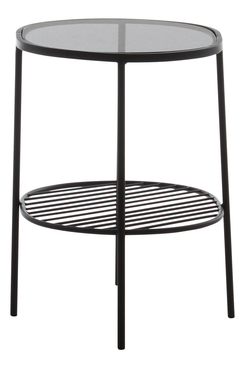 Trento Black Two Tier Side Table