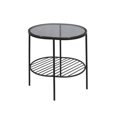 Trento Black Two Tier Side Table