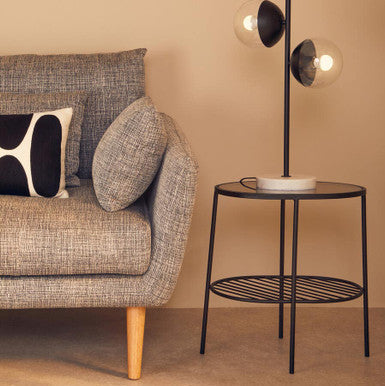 Trento Black Two Tier Side Table