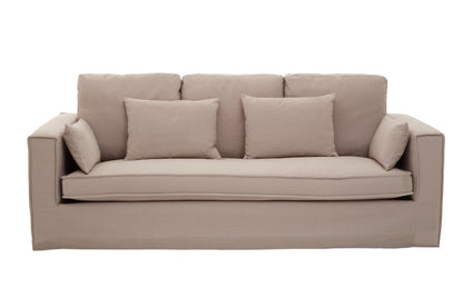 Menton 3 Seat Grey Fabric Sofa