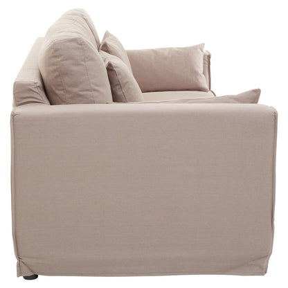 Menton 3 Seat Grey Fabric Sofa