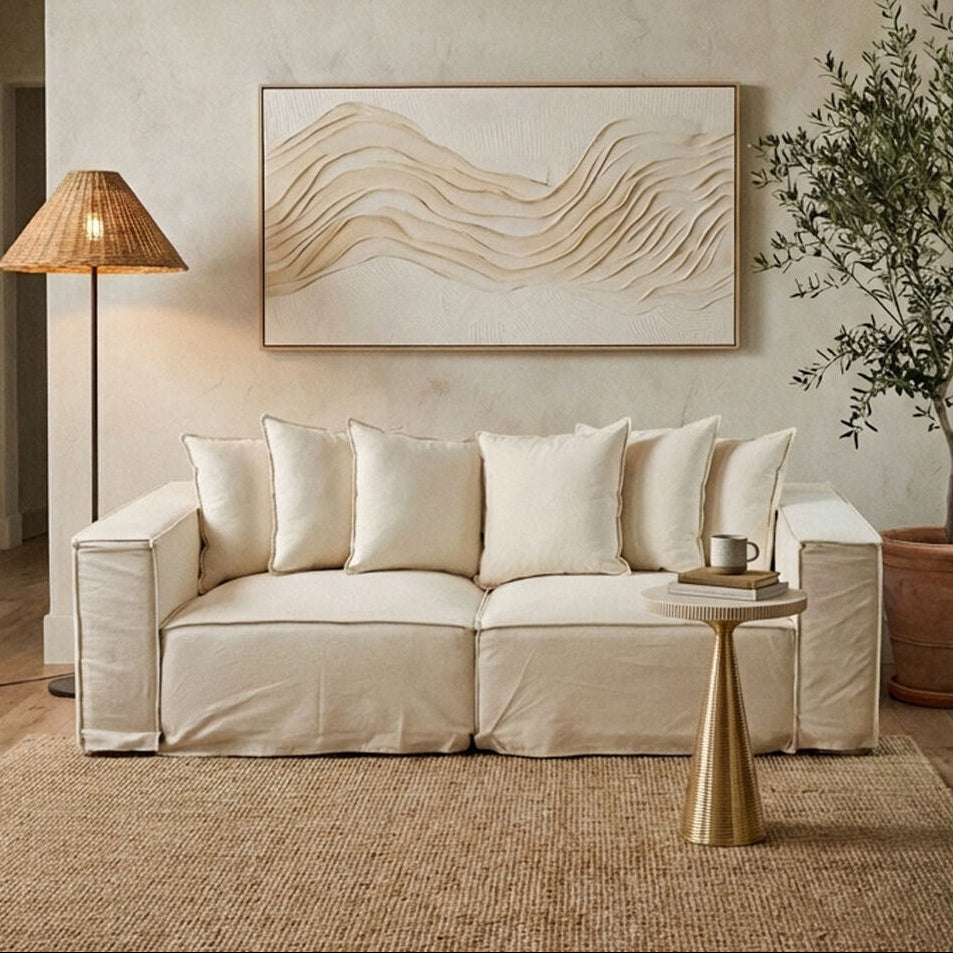 3 Seater Cream Sofa | Marseille
