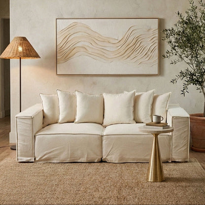 3 Seater Cream Sofa | Marseille