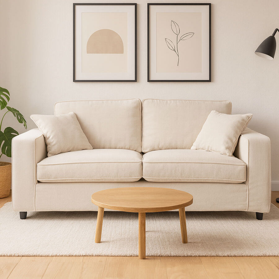 Valensole 2 Seat Cream Fabric Sofa