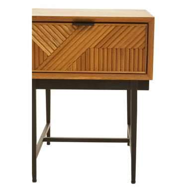Jakara Natural Finish Side Table with 1 Drawer