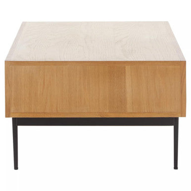 Jakara Natural Finish Coffee Table with Drawers