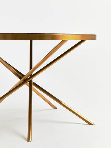 Jana Round Fir Wood Dining Table with Splayed Legs