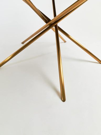 Jana Round Fir Wood Dining Table with Splayed Legs