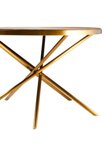 Jana Round Fir Wood Dining Table with Splayed Legs