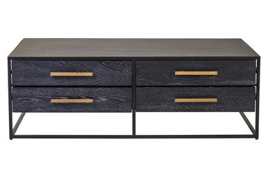 Judd Black Finish 4 Drawer Coffee Table