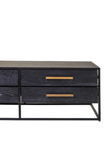 Judd Black Finish 4 Drawer Coffee Table